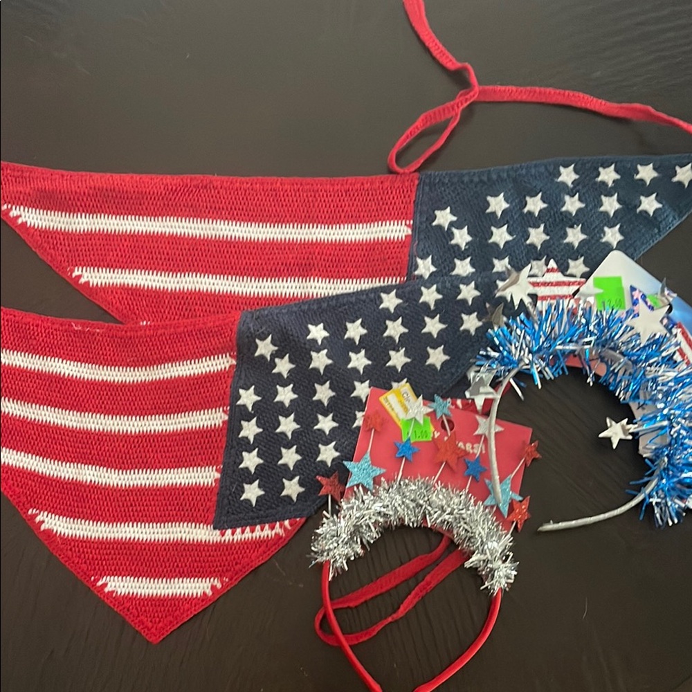 Fourth of July Bandana and Headband Set